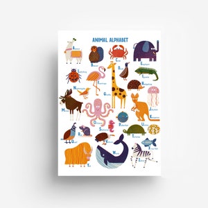Animal Alphabet Digital Print DIN A3