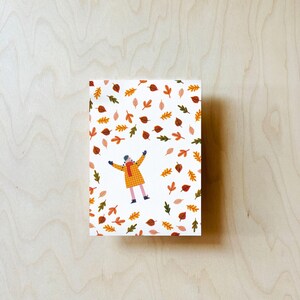 Cartolina con foglie DIN A6 immagine 3