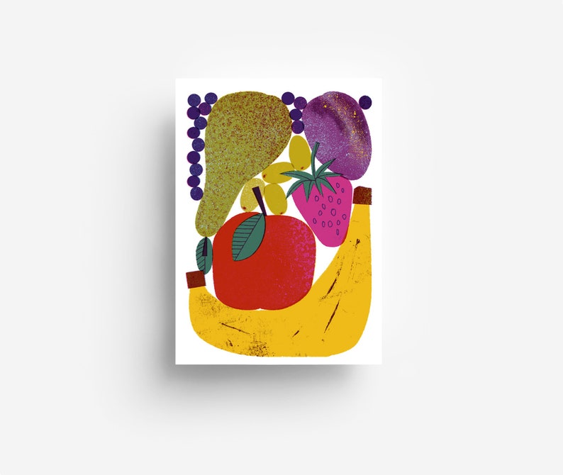 Cartolina con frutta DIN A6 immagine 1