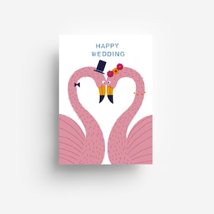 Flamingo Postcard DIN A6