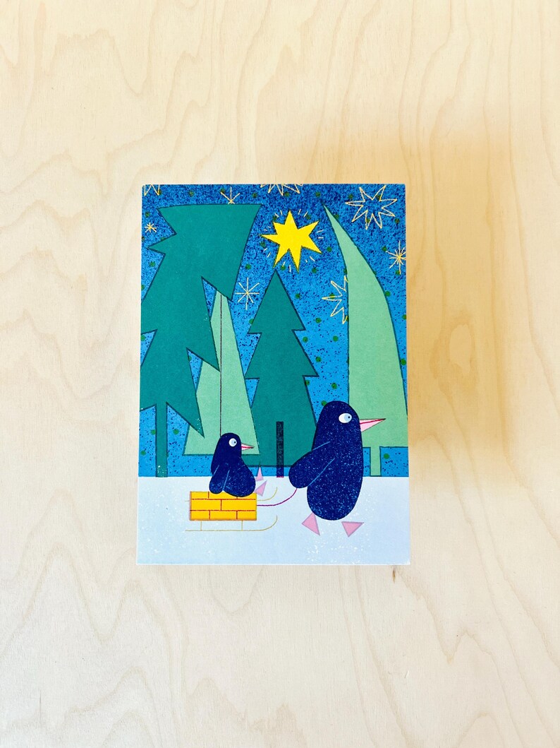 Cartolina con pinguino, DIN A6 immagine 4
