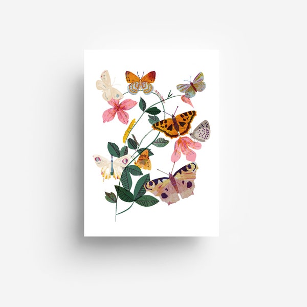 Butterfly Plant Postcard DIN A6