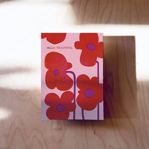Carte postale fleurs rouges DIN A6 image 3