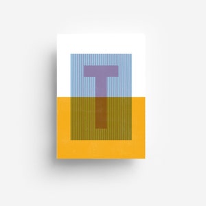Cartolina postale con alfabeto "T" DIN A6