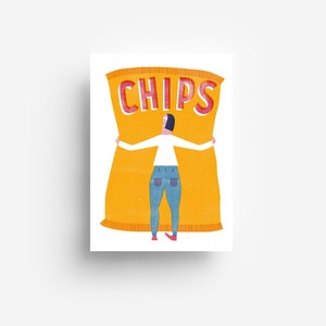 Cartão postal de chips DIN A6
