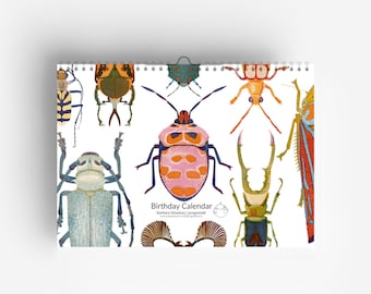 Calendrier perpétuel des insectes d'anniversaire
