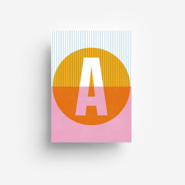 Alphabet Postcard "A" DIN A6