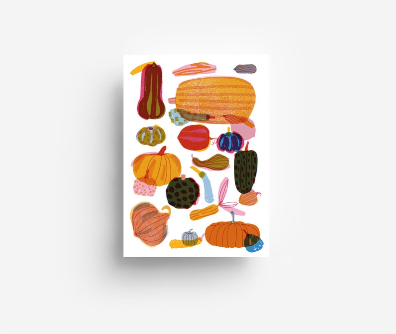 Carte postale citrouilles DIN A6 image 1