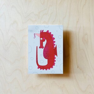 Carte postale hippocampe DIN A6 image 3