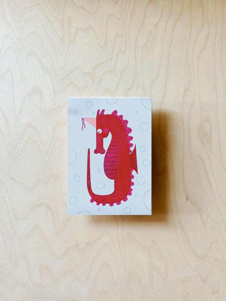 Carte postale hippocampe DIN A6 image 3