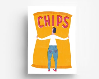 Chips Digital Print DIN A3