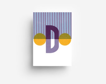 Alphabet Postcard "D" DIN A6