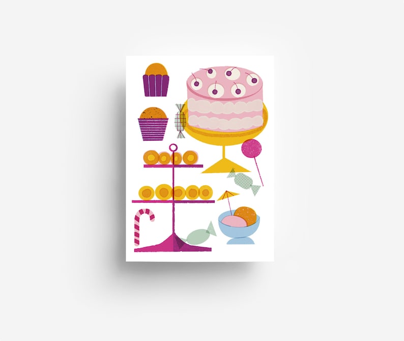 Cartolina per dolci e torte DIN A6 immagine 1