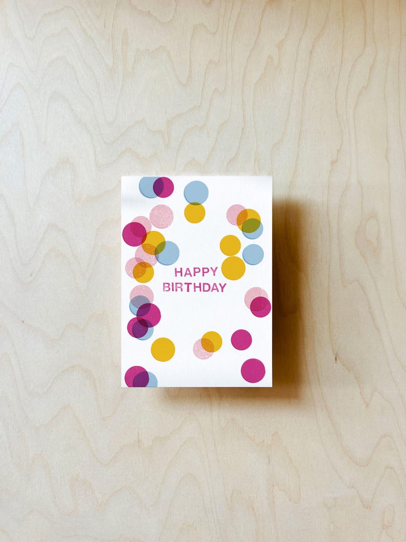 Cartolina di compleanno con coriandoli DIN A6 immagine 3