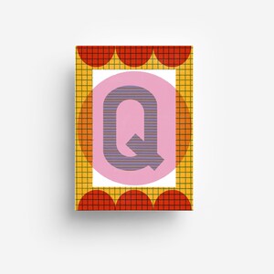 Cartolina postale con alfabeto "Q" DIN A6