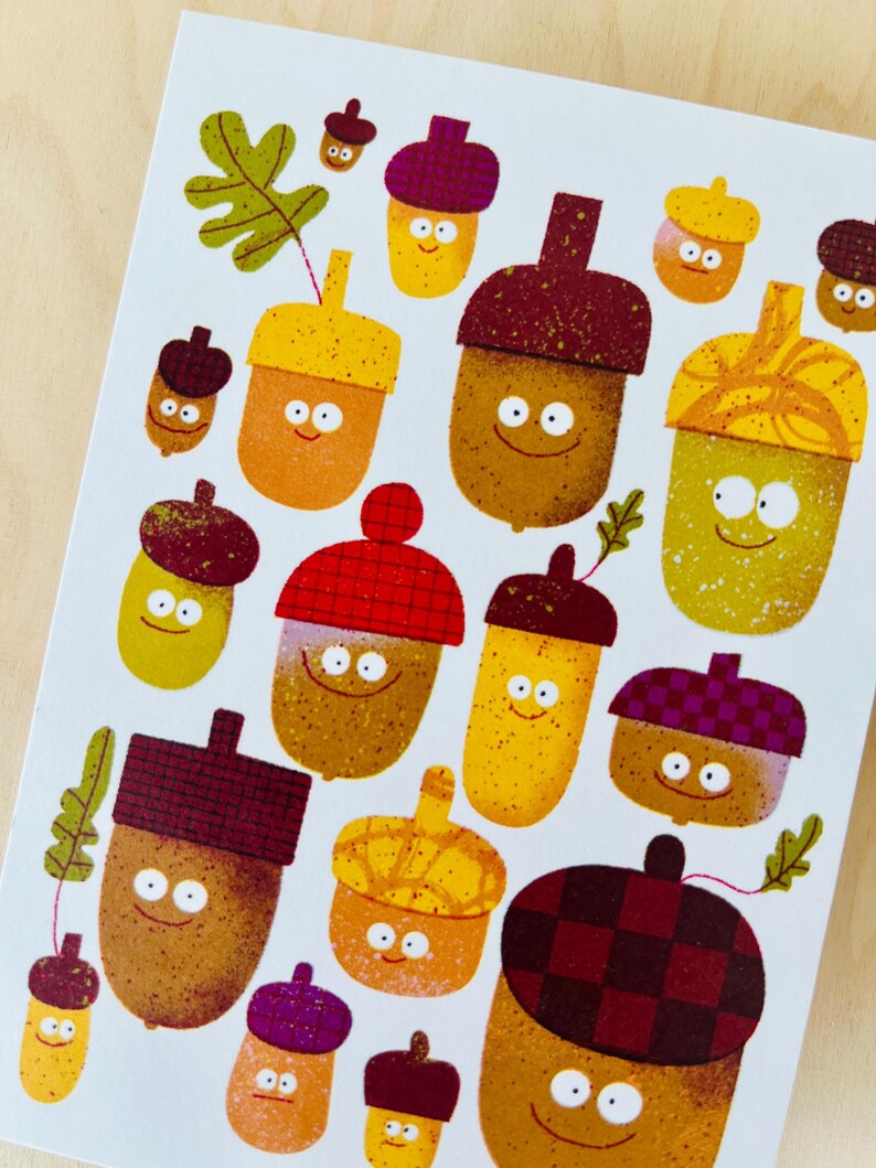 Cartolina con ghiande DIN A6 immagine 3