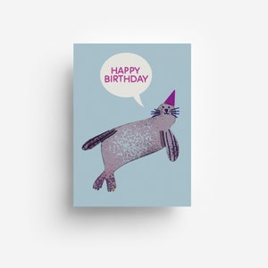 Birthday Seal Postcard DIN A6 image 1