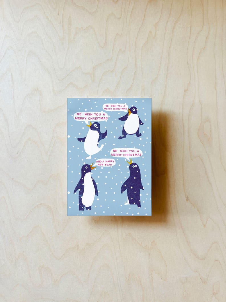Carte postale Pingouins DIN A6 image 3