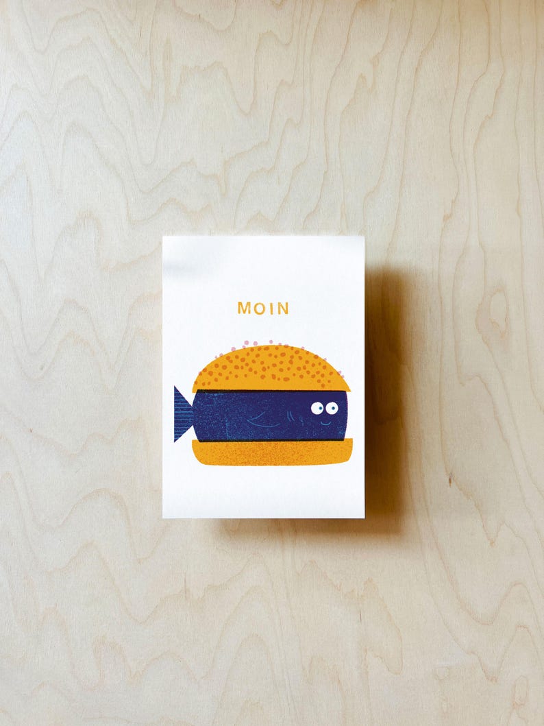 Carte postale en rouleau de poisson DIN A6 image 3