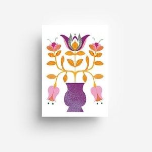 Cartolina con vaso folcloristico DIN A6 immagine 1
