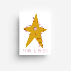 Merry & Bright Postcard DIN A6