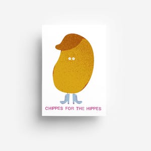 Chippes for the Hippes Postcard DIN A6
