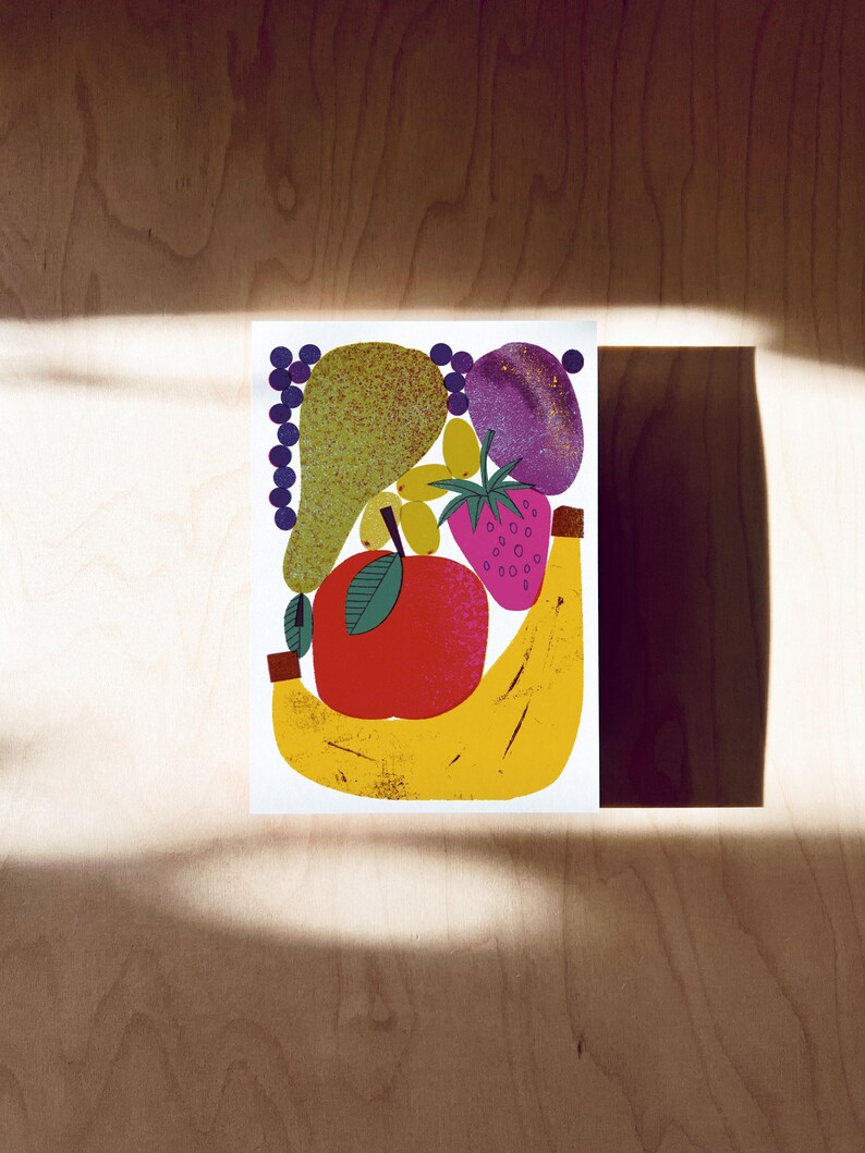 Cartolina con frutta DIN A6 immagine 3