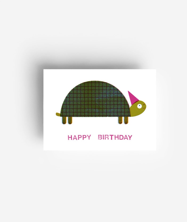 Birthday Turtle Postcard DIN A6 image 1