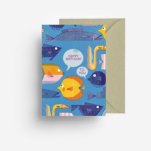 Poisson d'anniversaire Carte de vœux