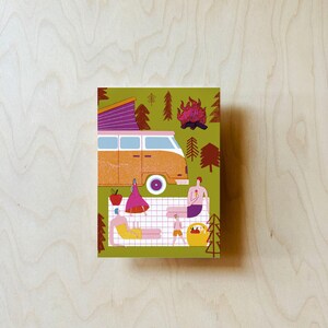 Cartolina camper DIN A6 immagine 3