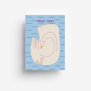 Baby Swan Postcard DIN A6