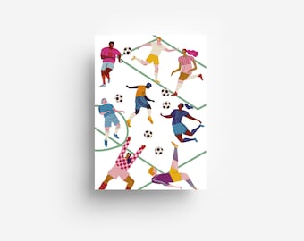 Soccer Postcard DIN A6