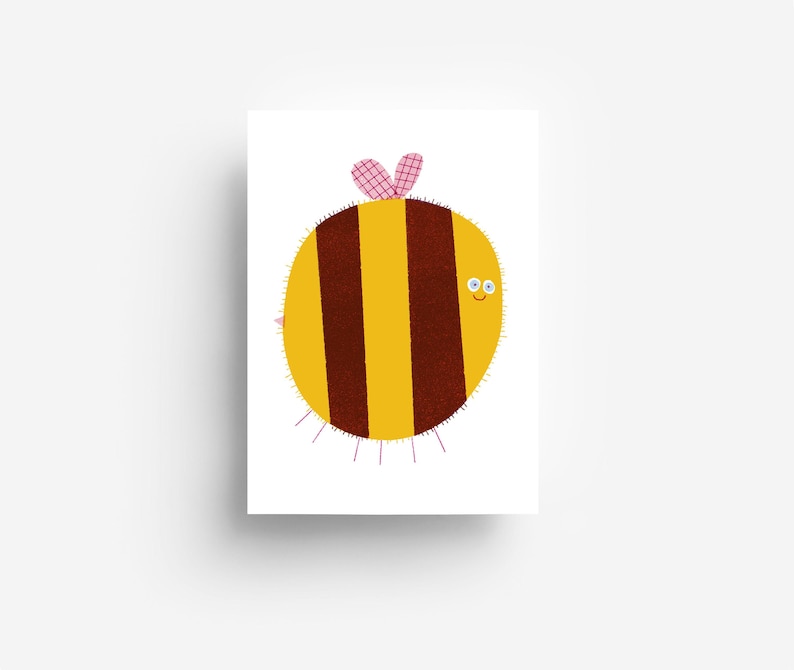 Carte postale abeille DIN A6 image 1