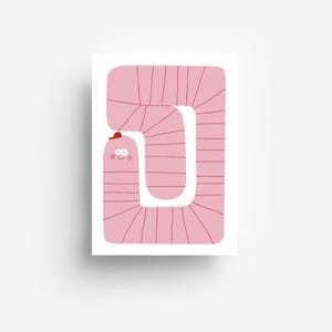 Carte postale Big Worm DIN A6