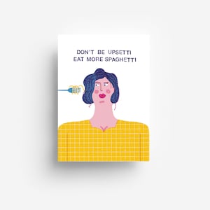 Spaghetti Postcard DIN A6