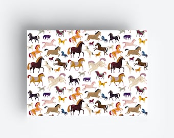 Horses Gift Wrap Set DIN A2