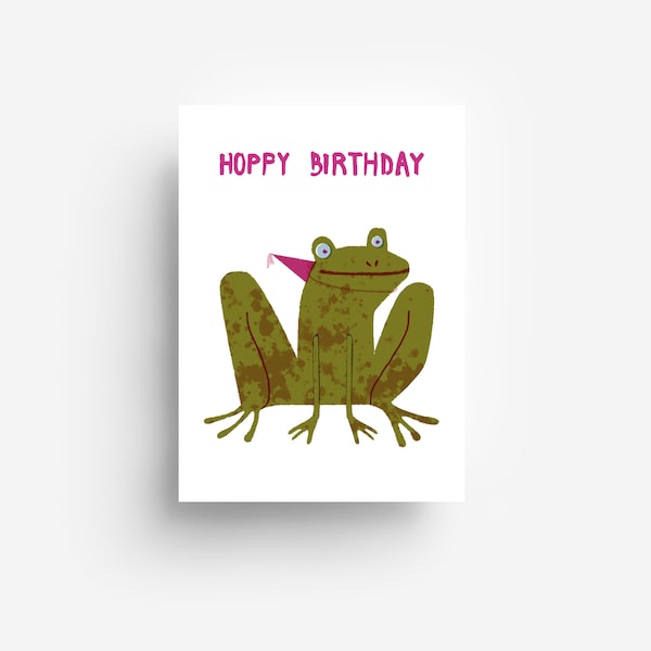 Hoppy Frog Postcard DIN A6