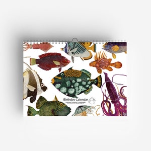 Perpetual Birthday Fish Calendar