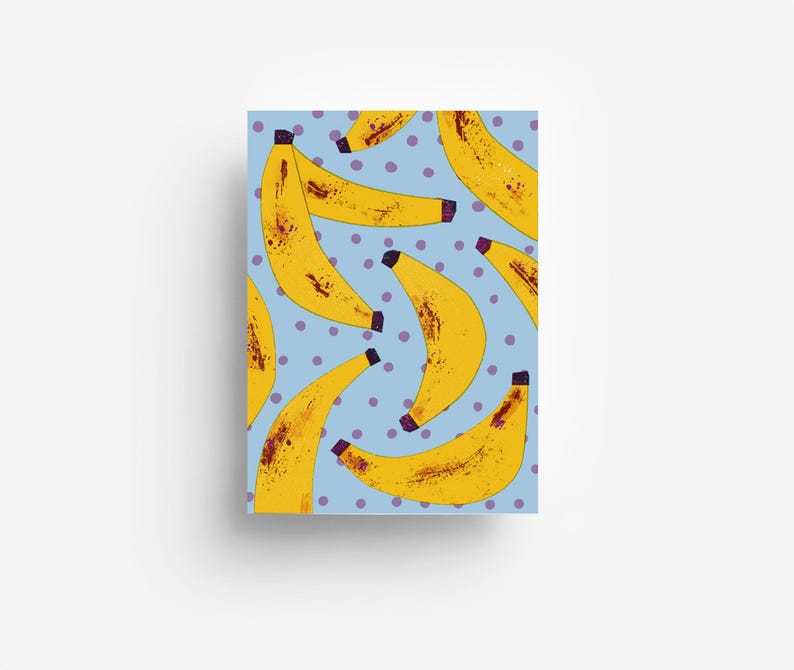 Carte postale banane DIN A6 image 1
