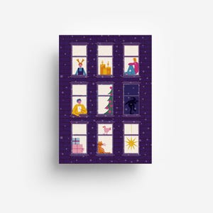 Winter Window Postcard DIN A6