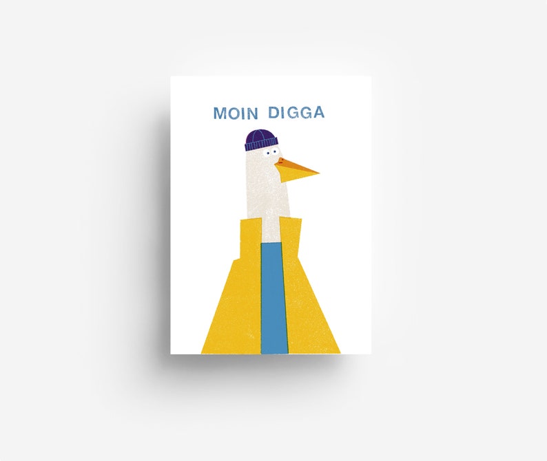 Cartolina postale Hello Digga DIN A6 immagine 1