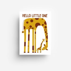 Carte postale girafe DIN A6 image 1