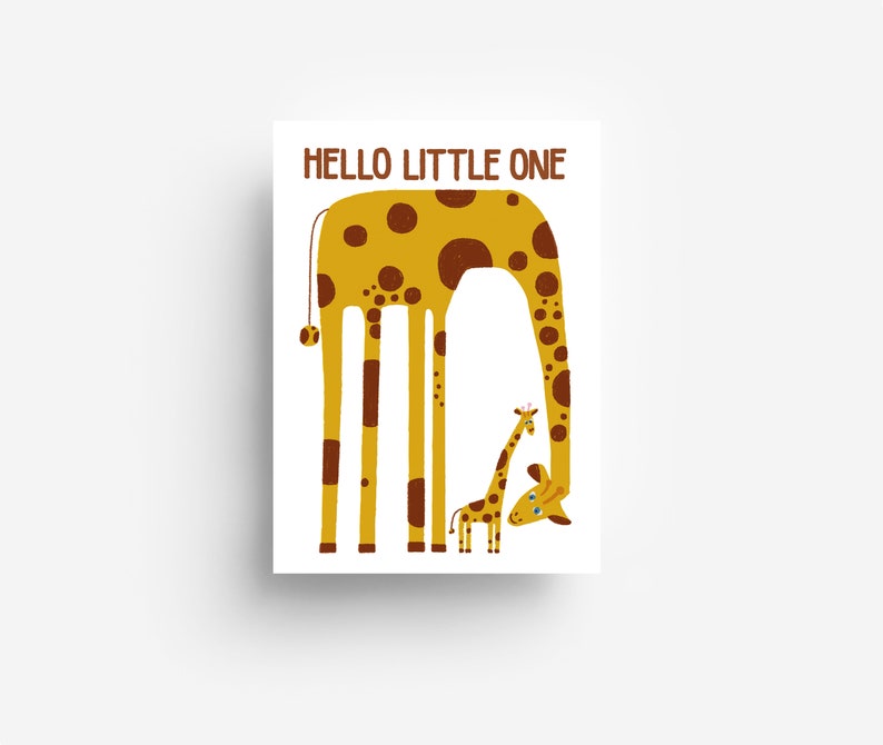 Carte postale girafe DIN A6 image 1