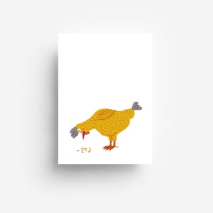 Postal de pollo DIN A6