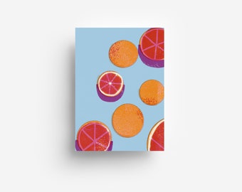 Grapefruit Postcard DIN A6