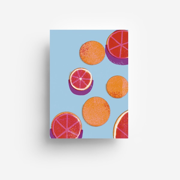 Grapefruit Postcard DIN A6