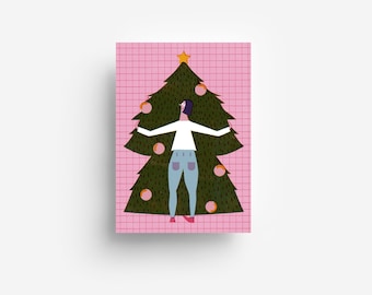 Christmas Tree Postcard DIN A6