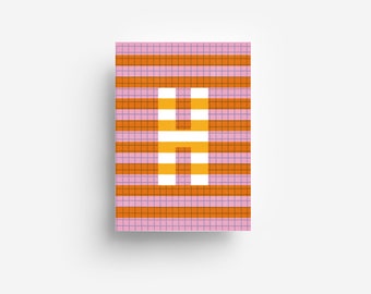 Carte postale alphabet "H" DIN A6