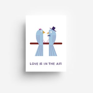 Carte postale Couple d'oiseaux DIN A6