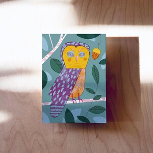 Carte postale hibou DIN A6 image 5